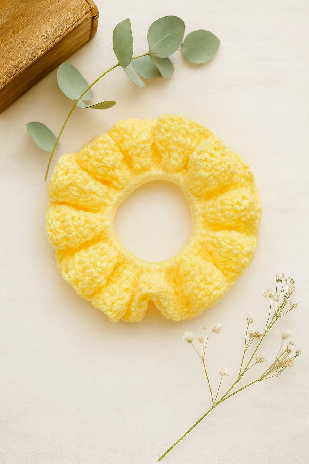 Handmade Crochet Scrunchie β Hair Tie / Wrist Accessory
