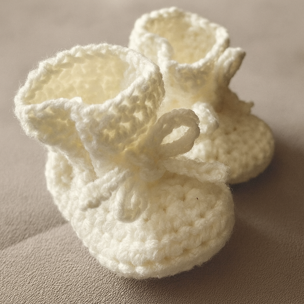 Handmade Crochet Baby Booties – 0-3 months