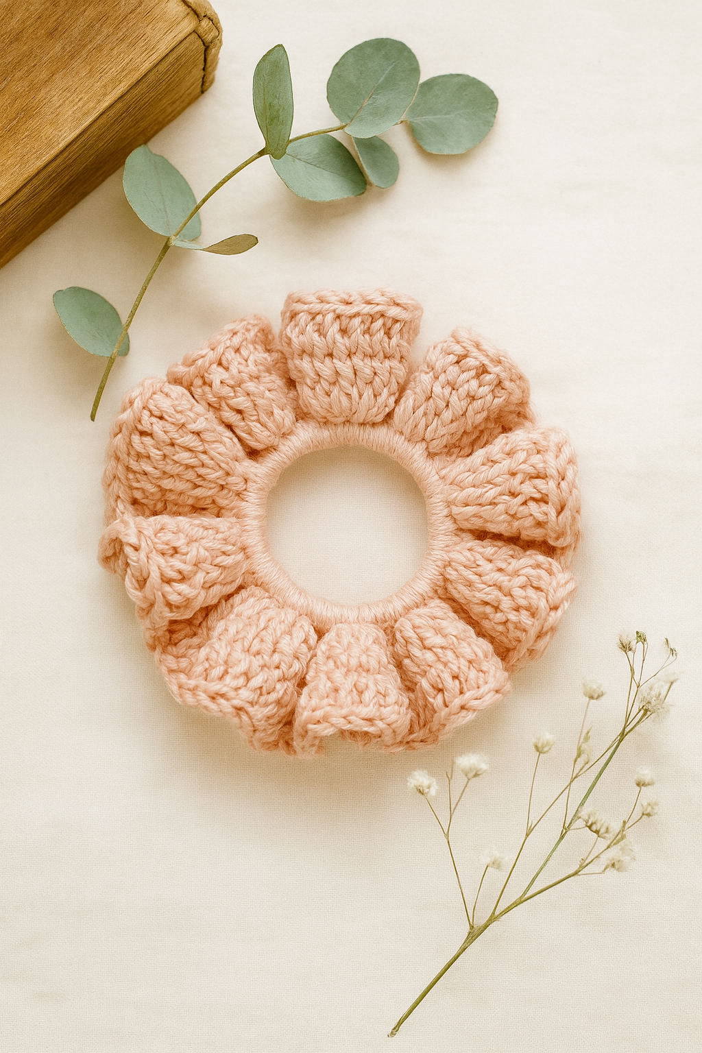 Handmade Crochet Scrunchie – Hair Tie / Wrist Accessory