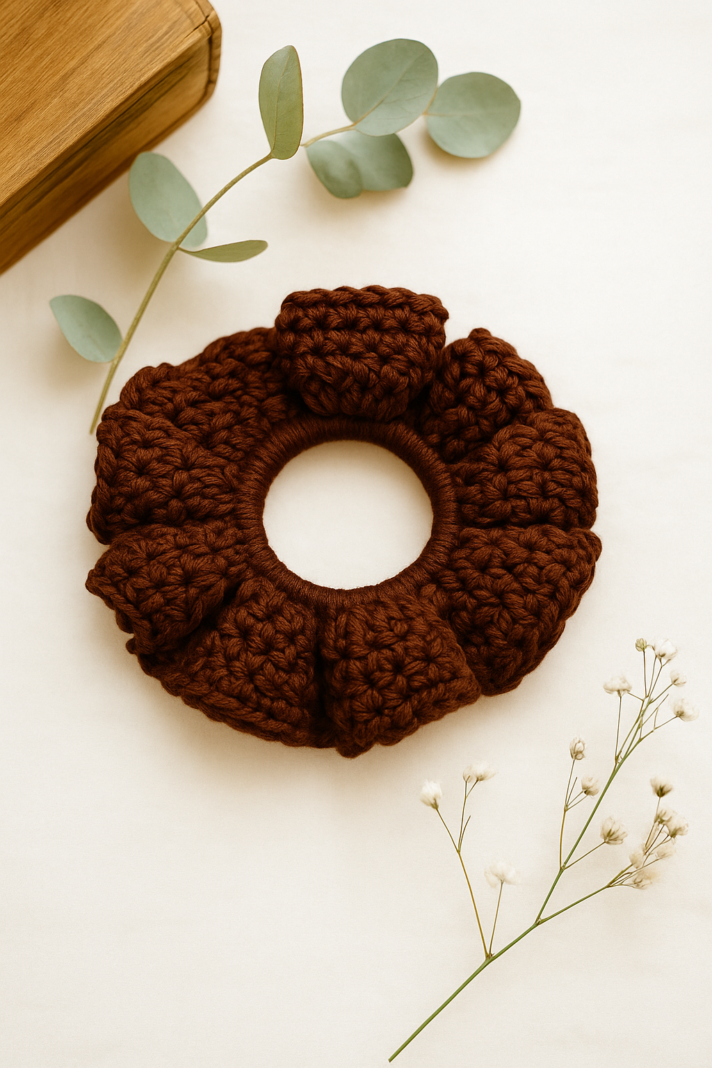 Handmade Crochet Scrunchie – Hair Tie / Wrist Accessory