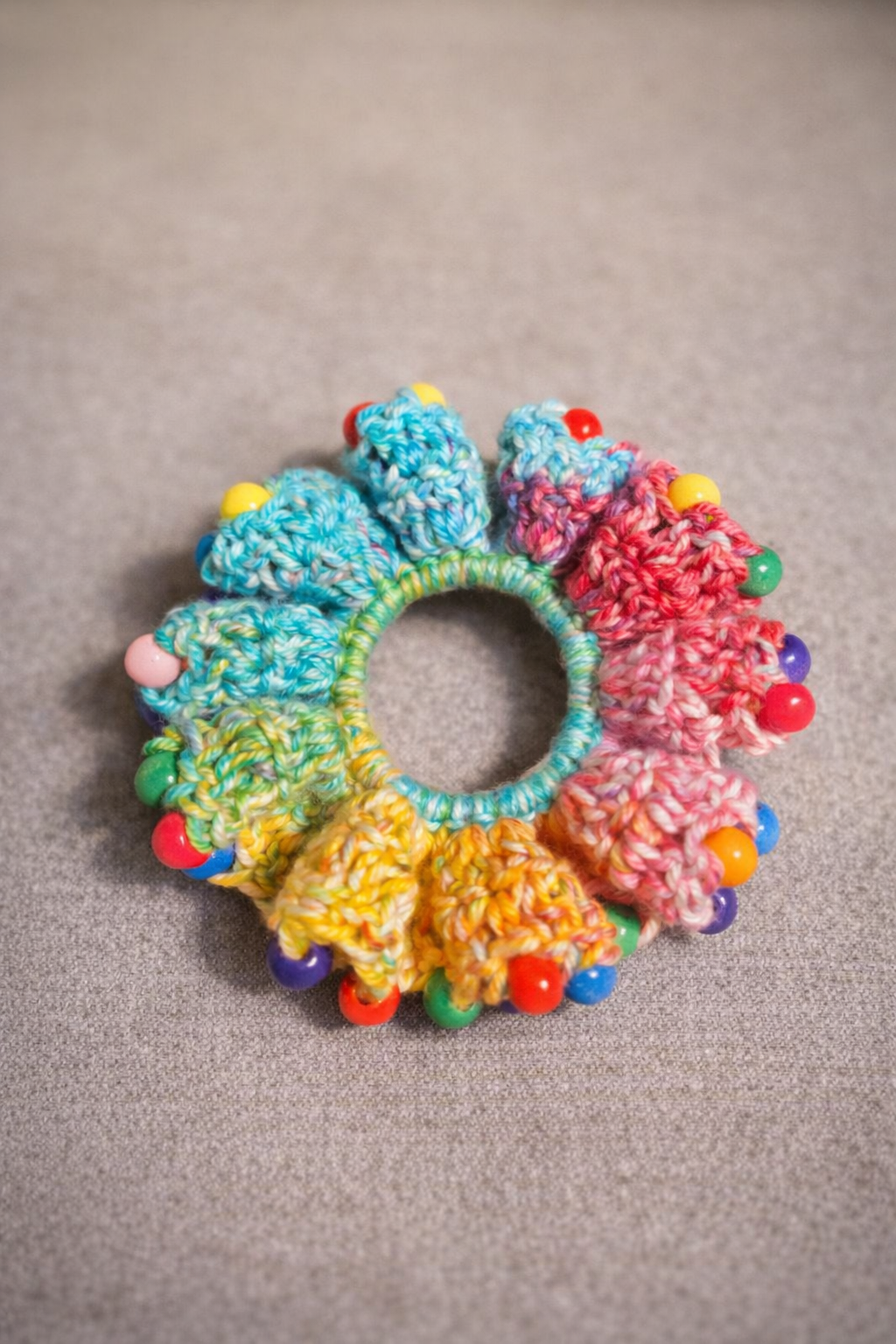 Handmade Beaded Crochet Scrunchie