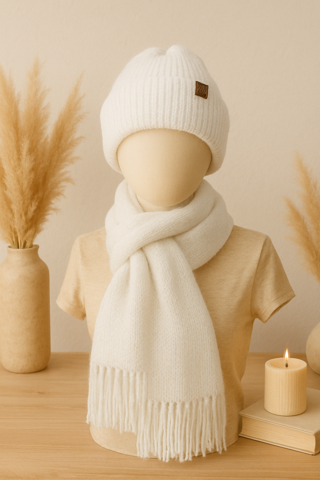 Cozy Knit Hat & Scarf Set