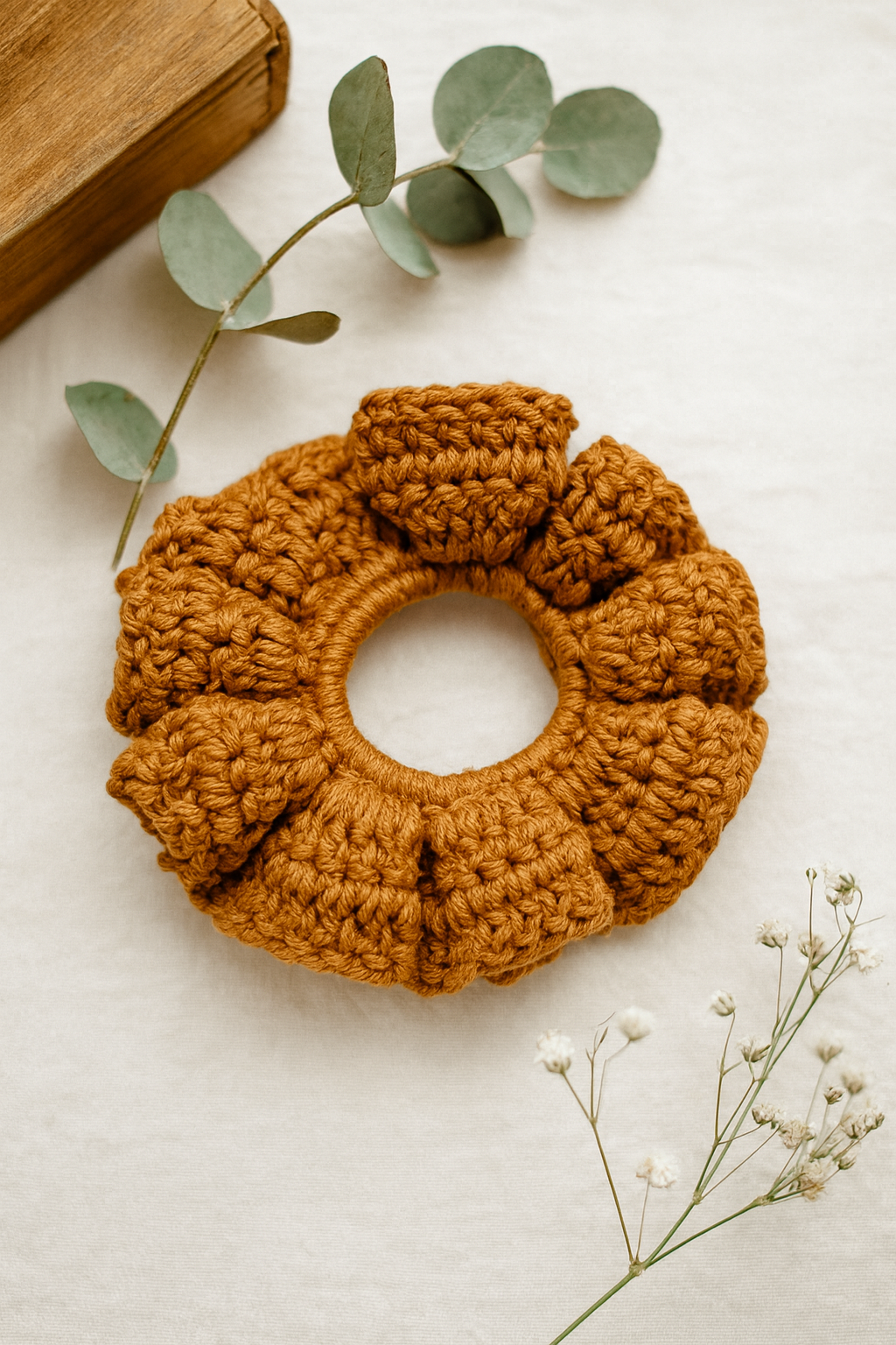 Handmade Crochet Scrunchie – Hair Tie / Wrist Accessory