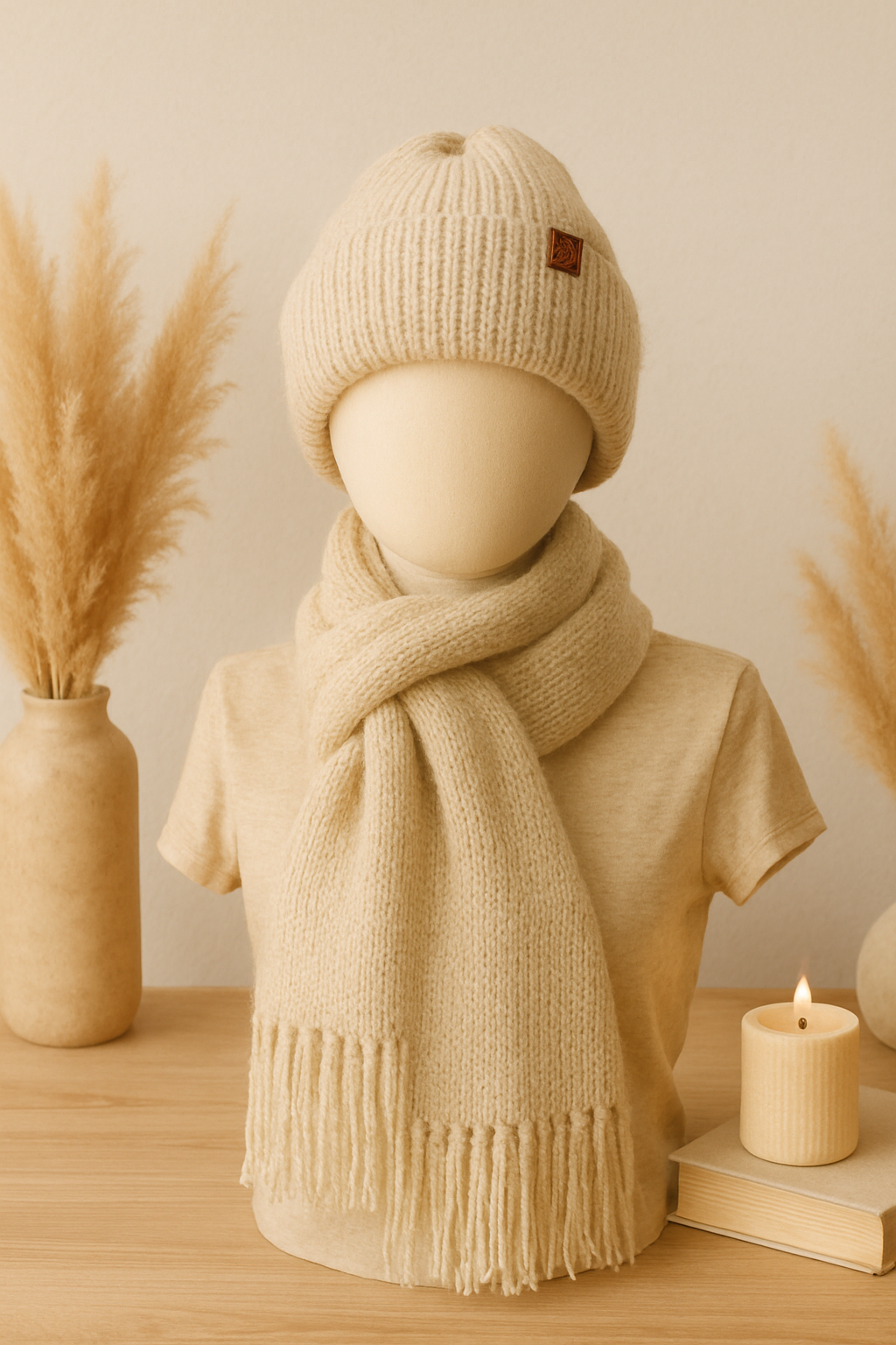 Cozy Knit Hat & Scarf Set