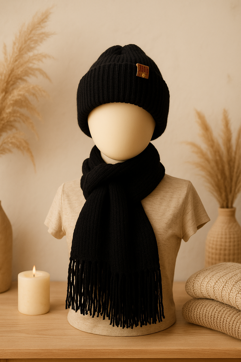 Cozy Knit Hat & Scarf Set