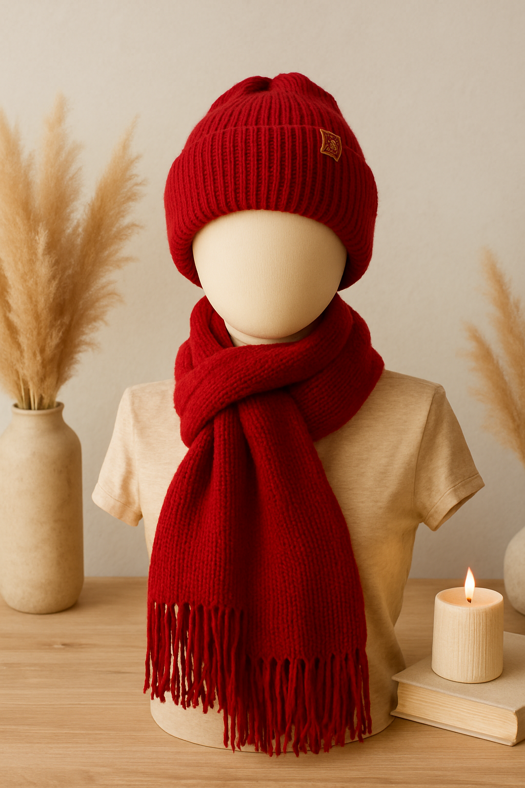 Cozy Knit Hat & Scarf Set